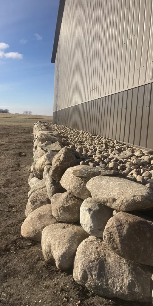 a rock wall built by kraemer kontracting